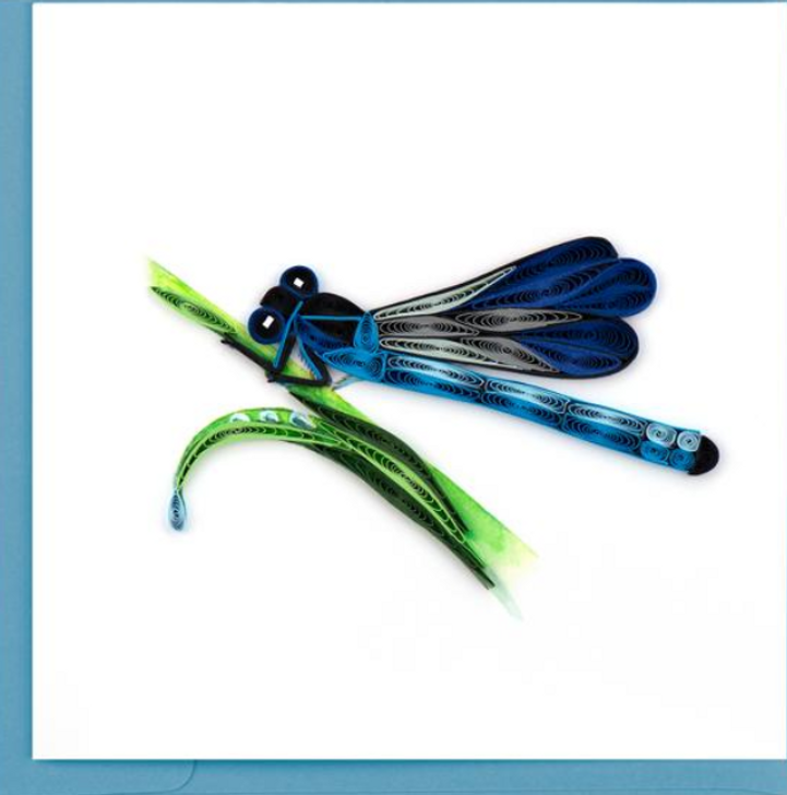 Quilling Card-Blue Damselfly