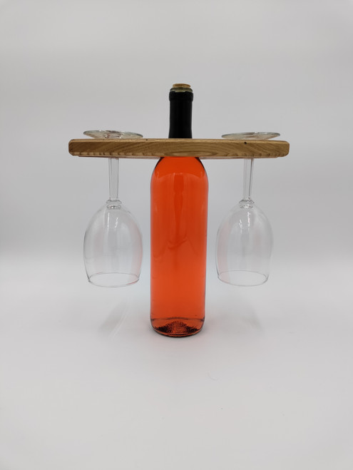 Wine Bottle and Glass Display- Original Piano Veneer
