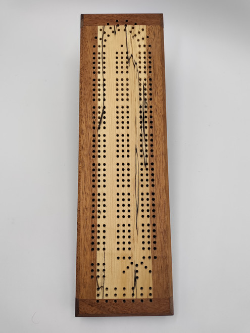 Cribbage Board- Mahogany, Spaulted Maple