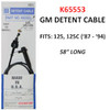 TH125/C (1987-1994) Detent Throttle Cable (58" Overall Length, 52" Conduit)