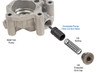 Sonnax 33510N-01 JF011E JF015E JF016E JF017E JF019E RE0F10A/11A/10D/10E/10J Oversized Pump Flow Control Valve - kit contents