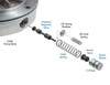 Sonnax 36424-16K E4OD 4R100 Oversized Line-to-Lube Pressure Regulator Valve Kit - kit contents