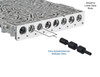 Sonnax 95740-04A 6R60 6R75 6R80 6HP26 6HP32 Drive Enable/Solenoid Multiplex Valve - kit contents