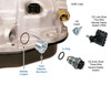 Sonnax 22179-06K 42RE 44RE 46RE 47RE Neutral Safety Switch Adapter Kit - kit contents