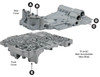 Sonnax 39741-42K 09D TF60SN TF80SC TF81SC TR60SN Accumulator Piston Kit - kit contents