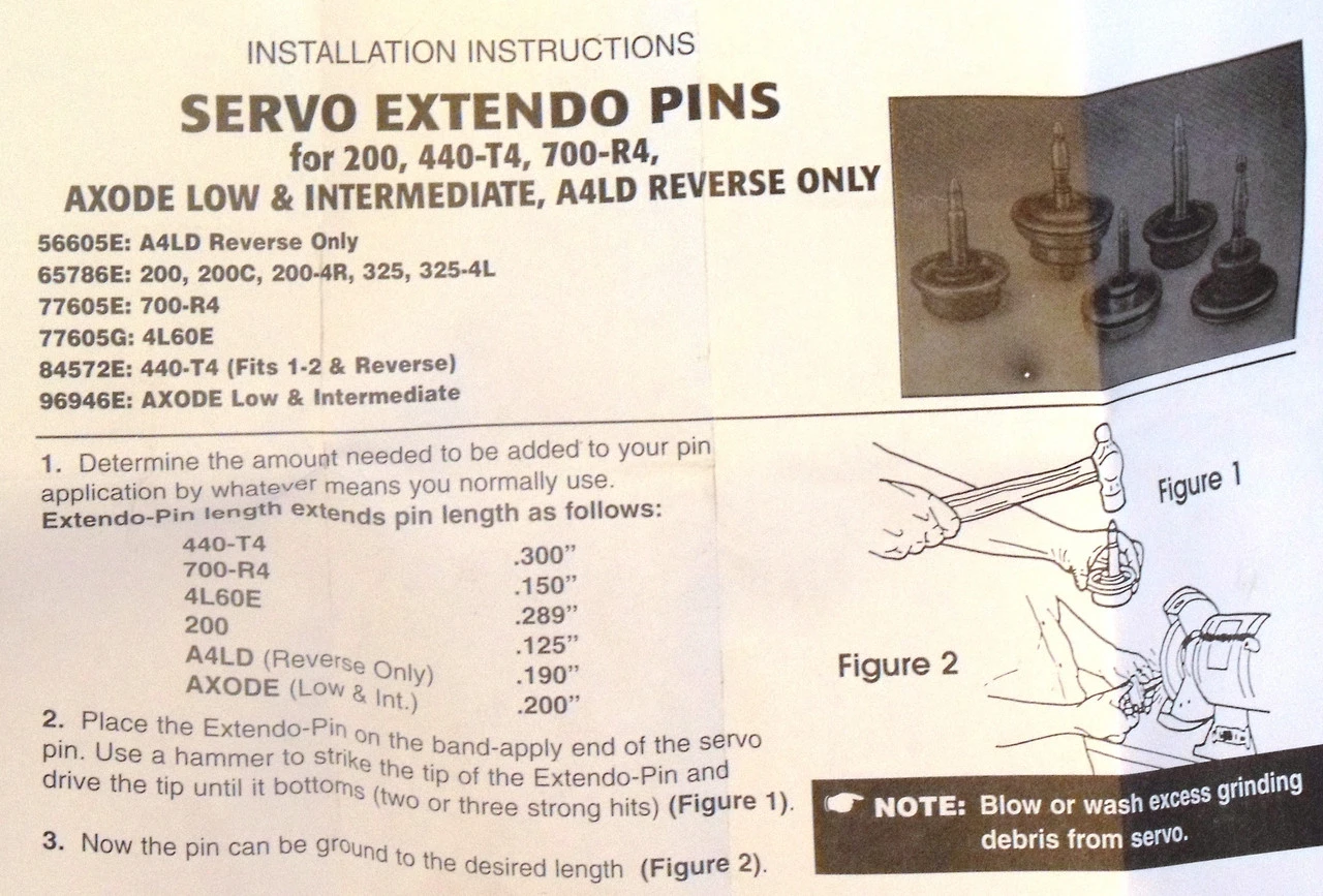 Fitzall 77605G 4L60E 2-4 Servo Extendo Pin - view 3