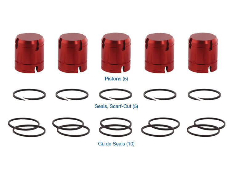 Sonnax 44894-01MK 45RFE 5-45RFE 65RFE 66RFE 68RFE 62TE HD Accumulator Piston Kit (Pack of 5) - view 2