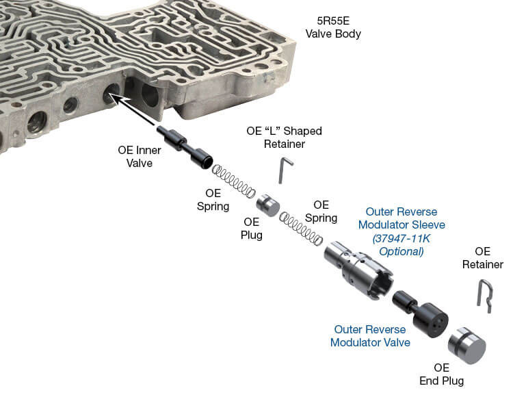 4R44E 4R55E 5R44E 5R55E Outer Reverse Modulator Valve (OE Size
