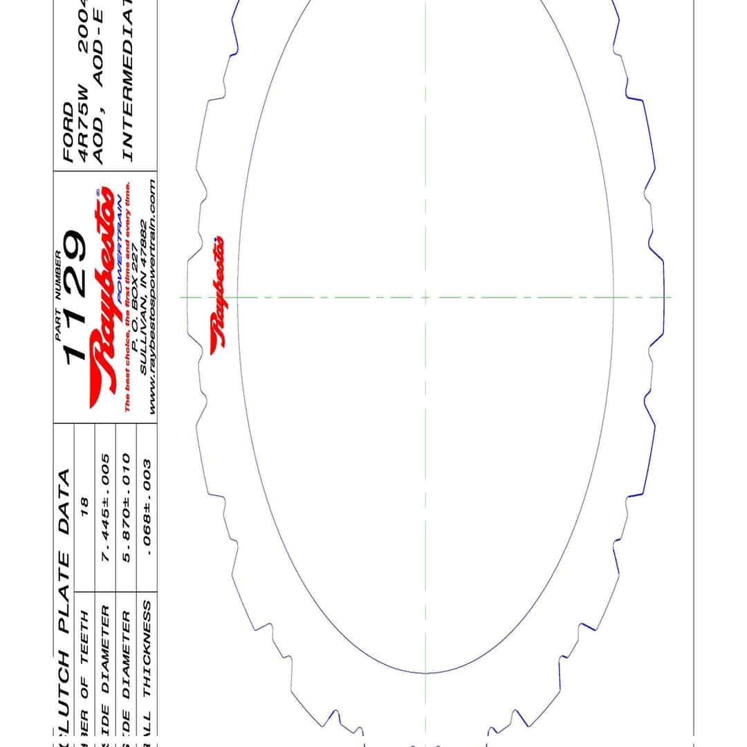 51K129 AOD AODE 4R70 4R75 Intermediate Clutch HD Kolene Steel Plate (1980-UP) 0.068'' - view 3