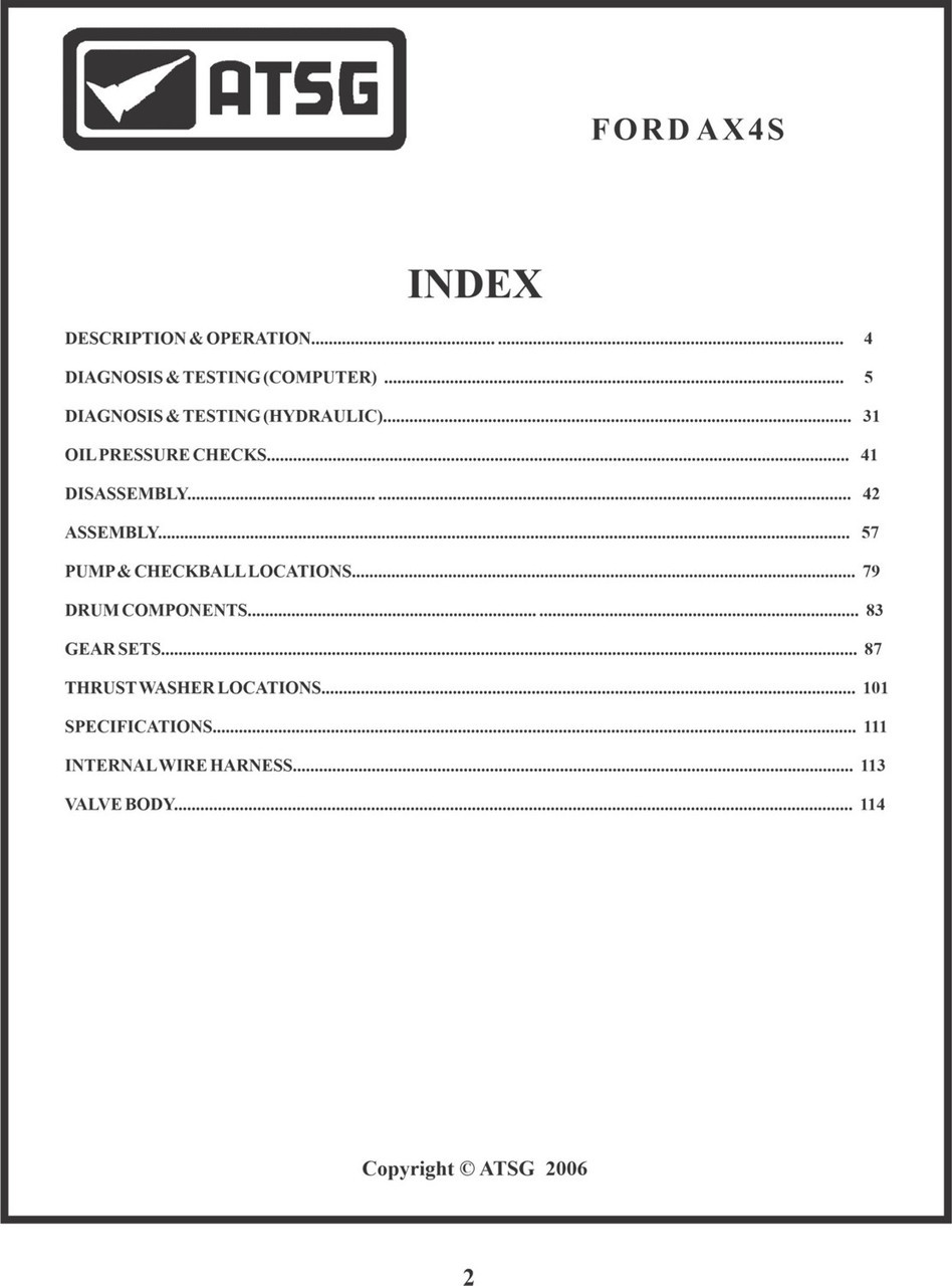 ATSG ATSG-AXOD-E AXODE Transmission Techincal Repair Manual - view 2