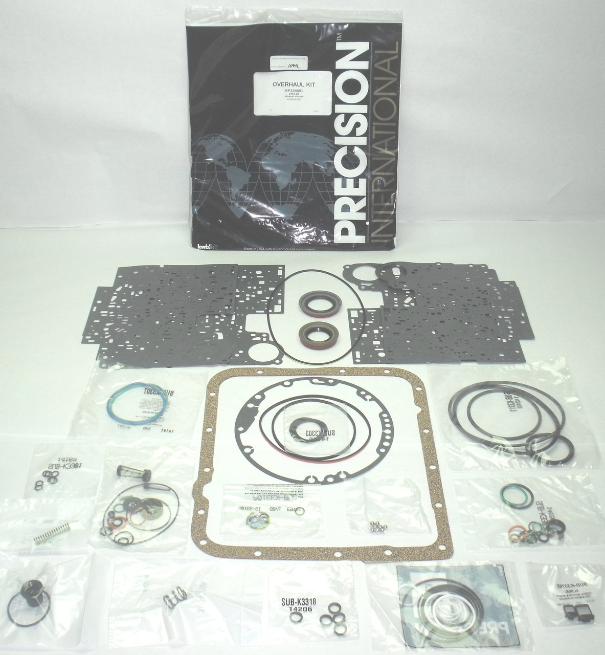 Precision KP33900G 4L60E 4L65E Gasket & Seal Overhaul Rebuild Kit w/o Piston Lip Seals (1997-2003) - view 2