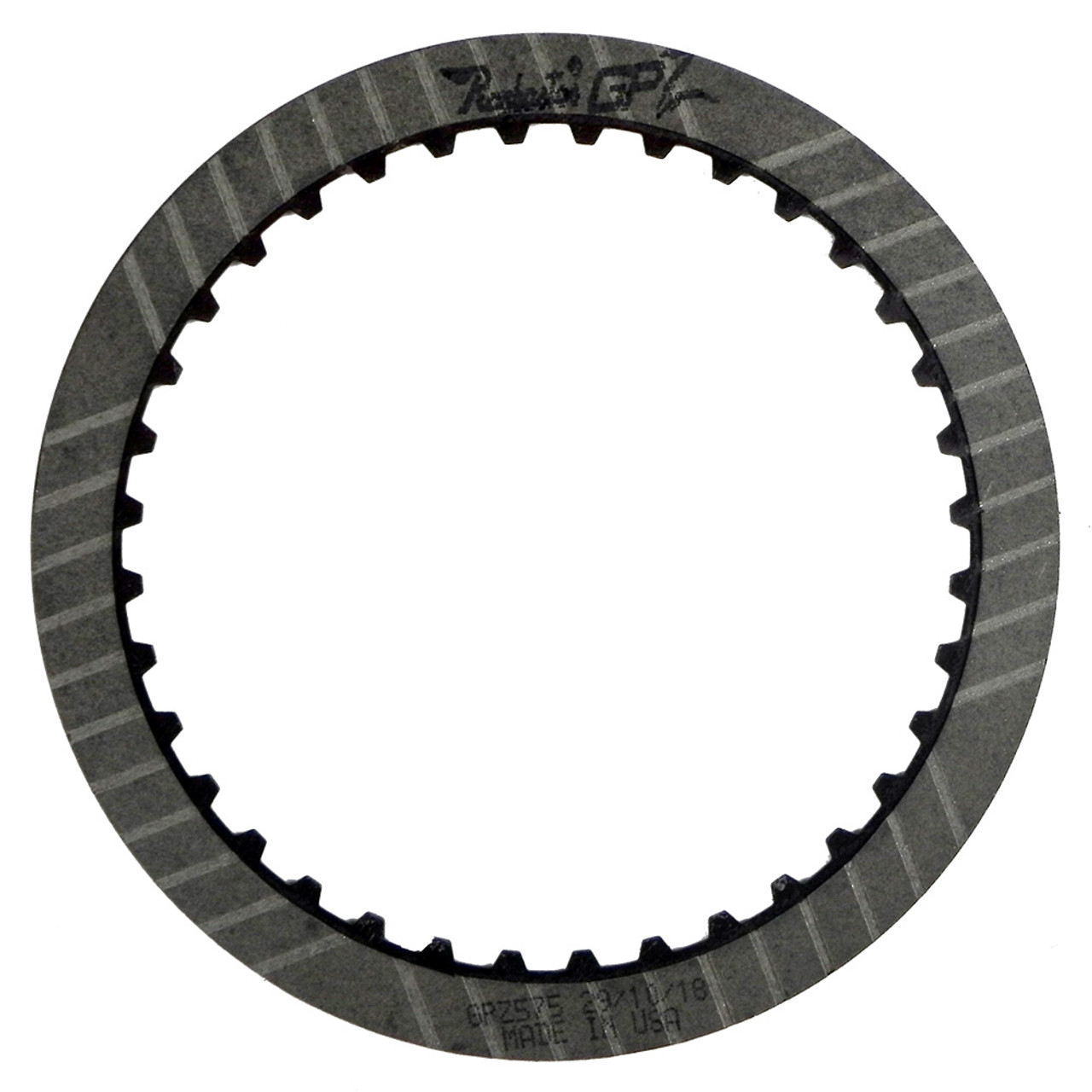 GPZ575 features Made In USA GPZ friction material and is a replacement for the 24224158 6L80, 6L90 4th, 5th, 6th GPZ Friction Clutch Plate.