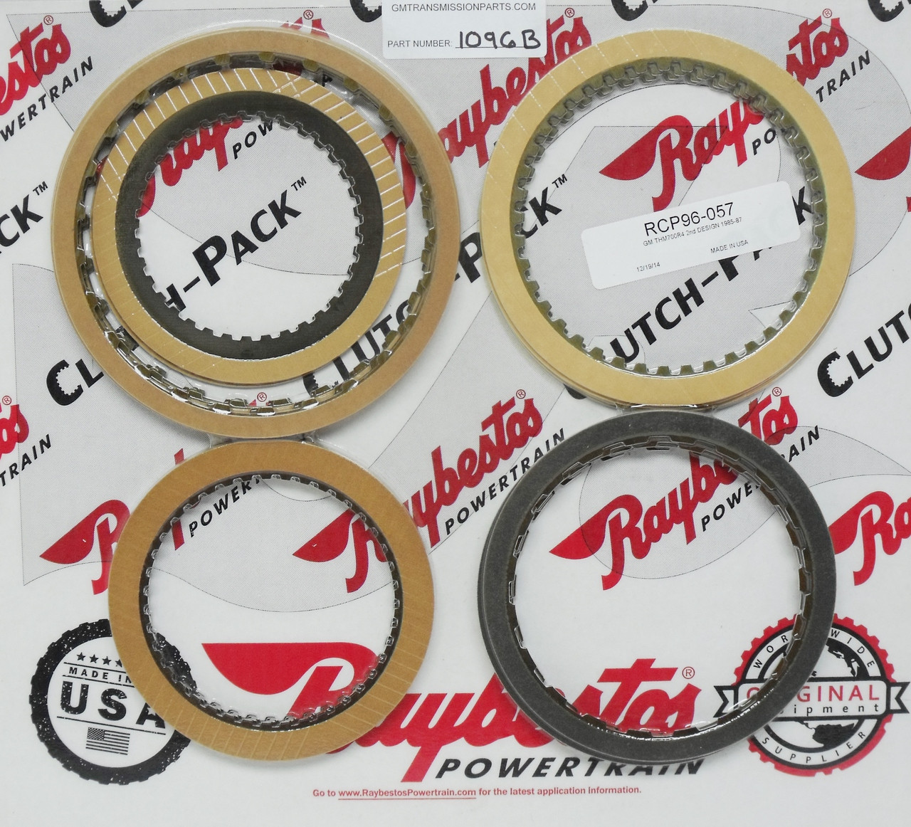 700R4 Friction Kit (With NO 3-4 Frictions) Raybestos (1985-1987)
