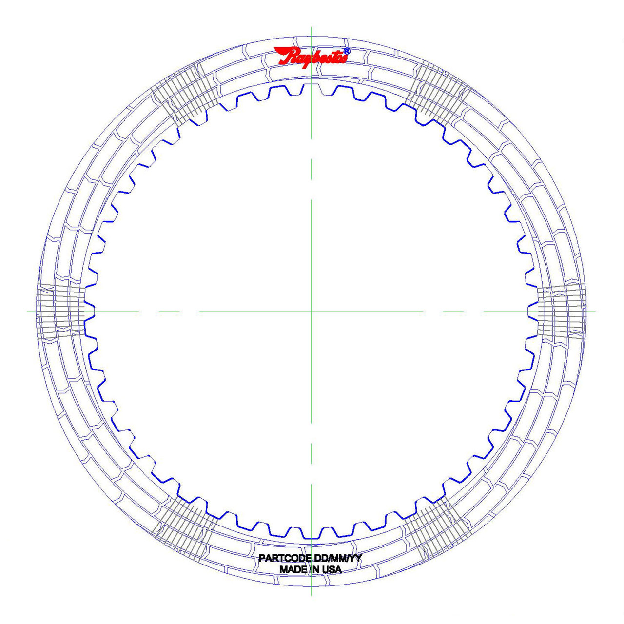 Raybestos RH550030 8L90 C3 1-3-5-6-7 Clutch HT Waved Friction Plate - view 2