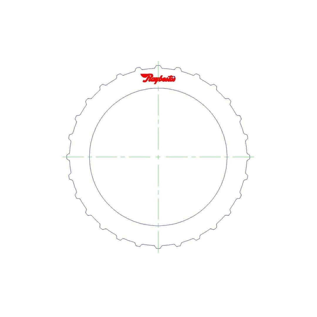 511116 AOD AODE 4R70 4R75 Direct Clutch Pressure Plate (1980-UP Cast Iron Drum) 0.130'' - view 2