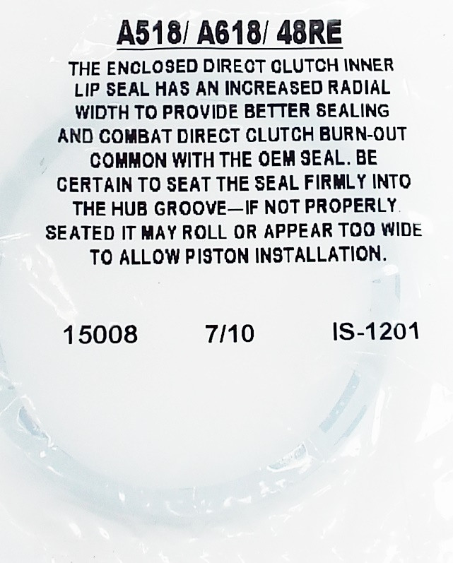 Precision 22310 A518 A618 48RE Front Clutch Inner Lip Seal (1990-2007) Aftermarket Fix - view 2