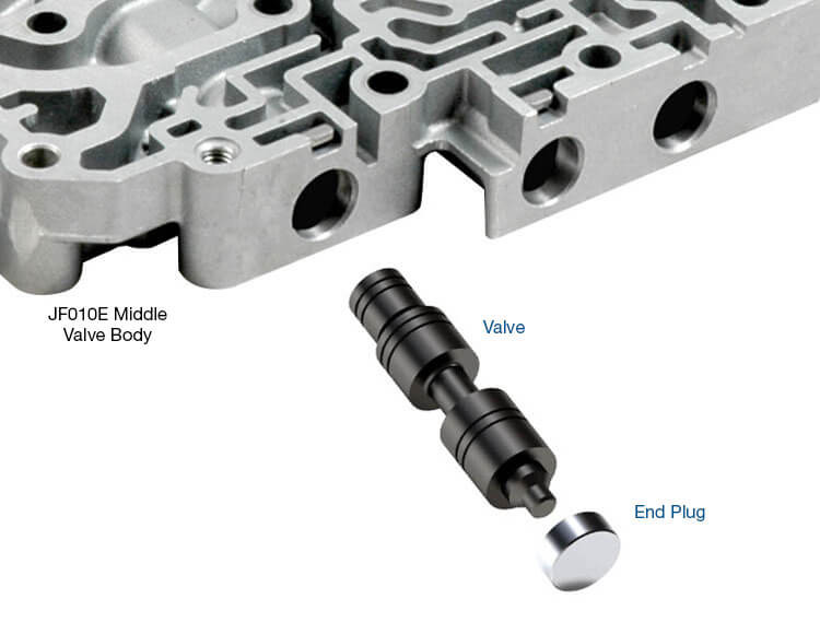 Sonnax 113741-17K JF010E RE0F09A/B Oversized Secondary Pulley Control Valve Kit - kit contents