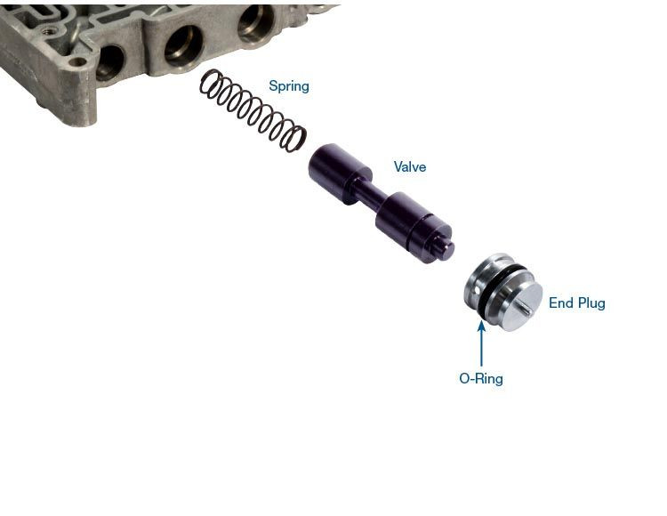Sonnax 37947-33K 4R44E 4R55E 5R44E 5R55E Oversized Coast Clutch Valve Kit - kit contents