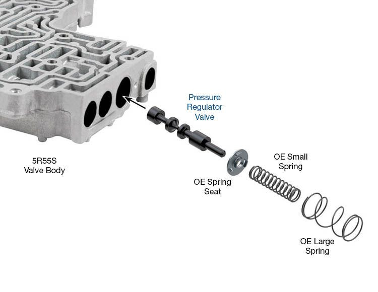 Sonnax 56947J-77 5R55S 5R55W Pressure Regulator Valve - kit contents