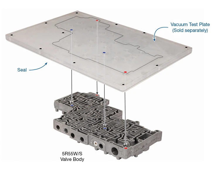 Sonnax 56947J-VTP-S 5R55S 5R55W Vacuum Test Plate Kit Seal - kit contents