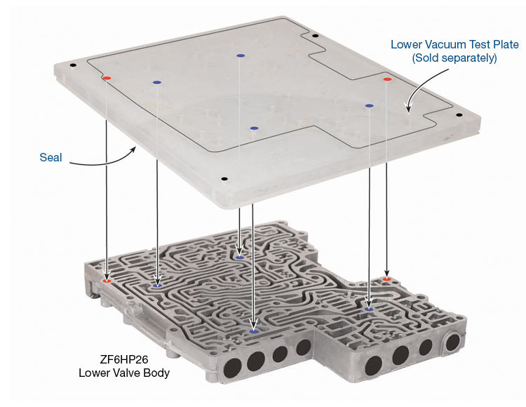 6R60 6R75 6R80 6HP19 6HP26 6HP32 Vacuum Test Plate Kit Seal - Lower VB | Sonnax