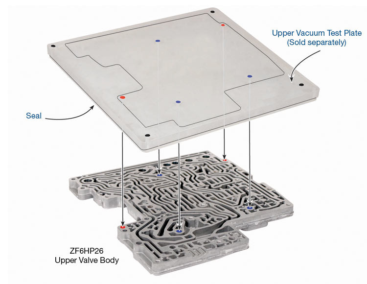 Sonnax 95740-VTP1-SU 6R60 6R75 6R80 6HP19 6HP26 6HP32 Vacuum Test Plate Kit Seal - Upper VB - kit contents