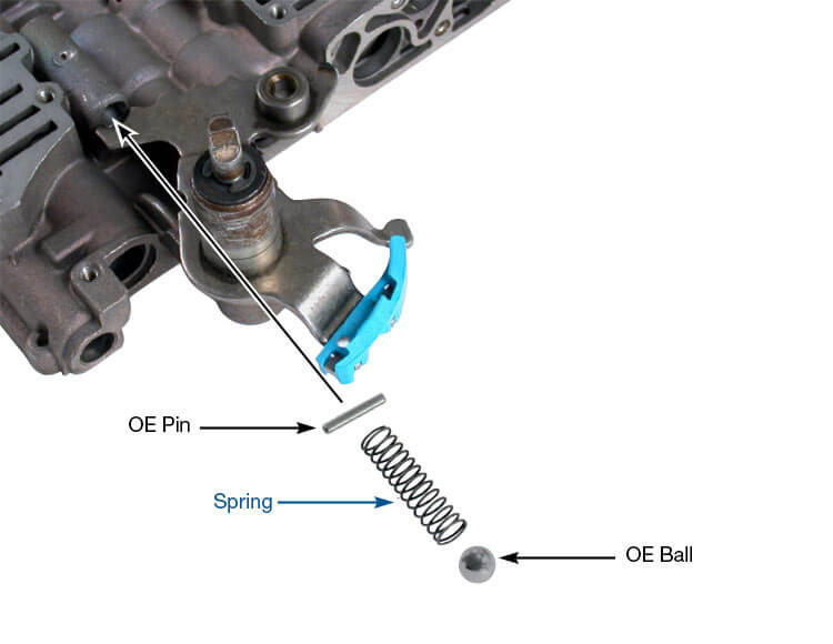 42RE 42RH 44RE 44RH 46RE 46RH 47RE 47RH 48RE A727 A904 Valve Body Detent Spring | Sonnax | 5-Pack