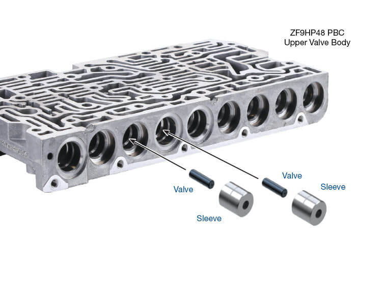 Sonnax 85740-22K Honda Acura 9-Speed ZF9HP48 A&F Dog Clutch Plunger Valve Kit - kit contents