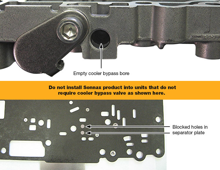 RE5R05A A5SR1 5EAT Oversized Cooler Bypass Valve Kit | Sonnax