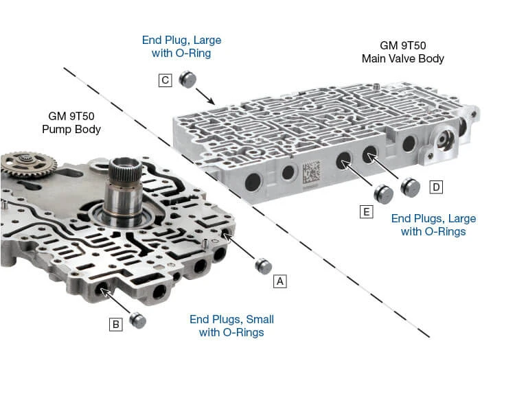 9T45 9T50 9T60 9T65 O-Ringed End Plug Kit | Sonnax
