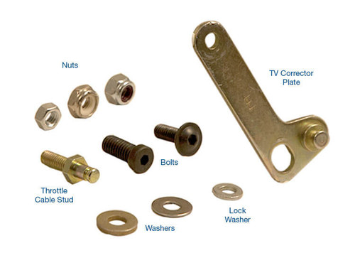 AOD 200-4R 700R4 TH200 Carburetor TV Linkage Corrector Kit | Sonnax | Fits Edelbrock-Style Throttle Arm