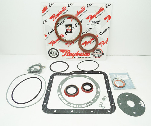 Powerglide Banner Rebuild Kit: Overhaul w/ Teflon Rings & Raybestos Stage-1 Performance Friction Module (1962-1973)