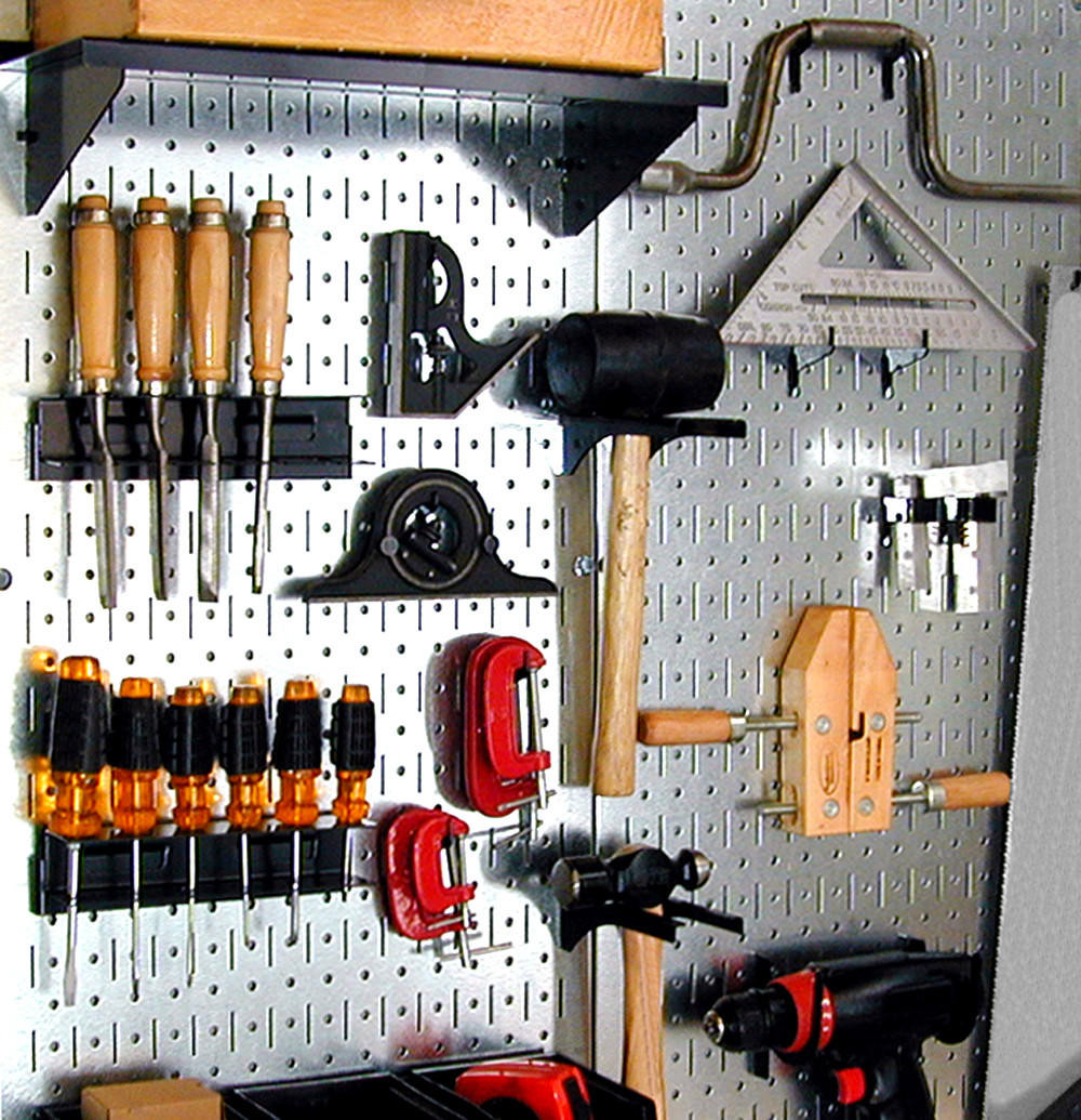 Pegboards - Galvanized Steel Peg Board Pack - Metallic