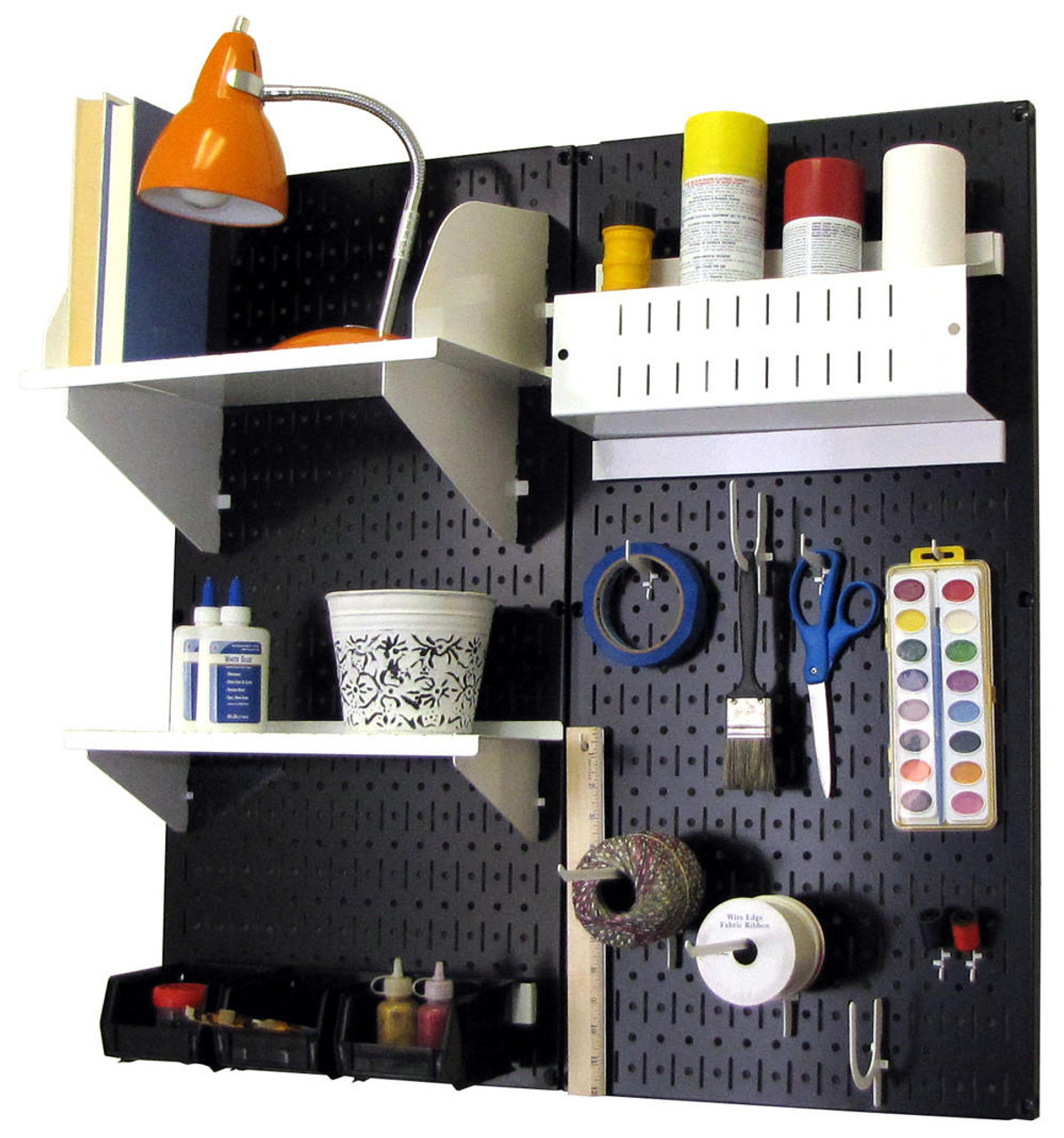 Pegboard Craft Organizer - Black Craft Peg Board - Wall Control