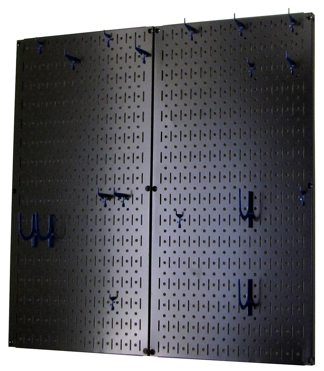 Black Kitchen Pegboard Organizer Metal Hanging Pot Rack