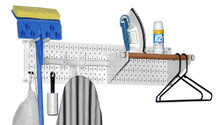Laundry Room Organizer for Ironing Board Broom Closet Pegboard Laundry Room Organizer for Ironing Board Broom Closet Pegboard