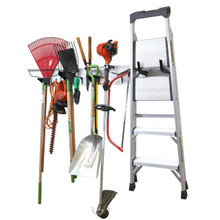 Garage Storage Rack - White Metal Pegboard Tool Organization Garage Storage Rack - White Metal Pegboard Tool Organization