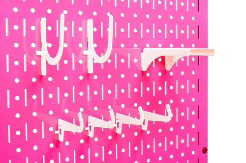 Pink Wall Gun Rack Panel - Metal Pegboard - 32 x 16