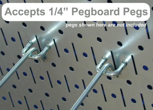 Small Beige Peg Board - Fun Size Metal Pegboard Tile - Wall Control