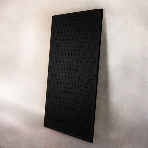 Signature Series Stealth Black Textured Matte Metal Pegboard Panel