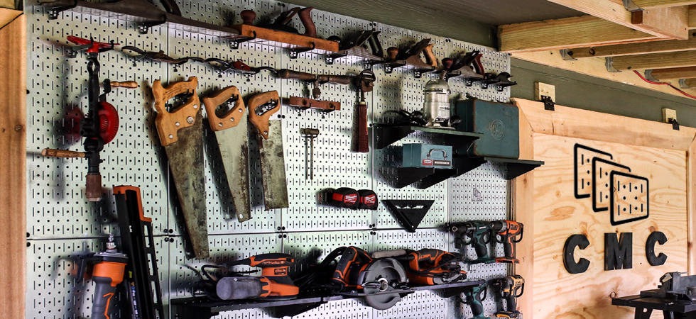 Pegboard - Metal Peg Board Storage Organizers - Wall Control