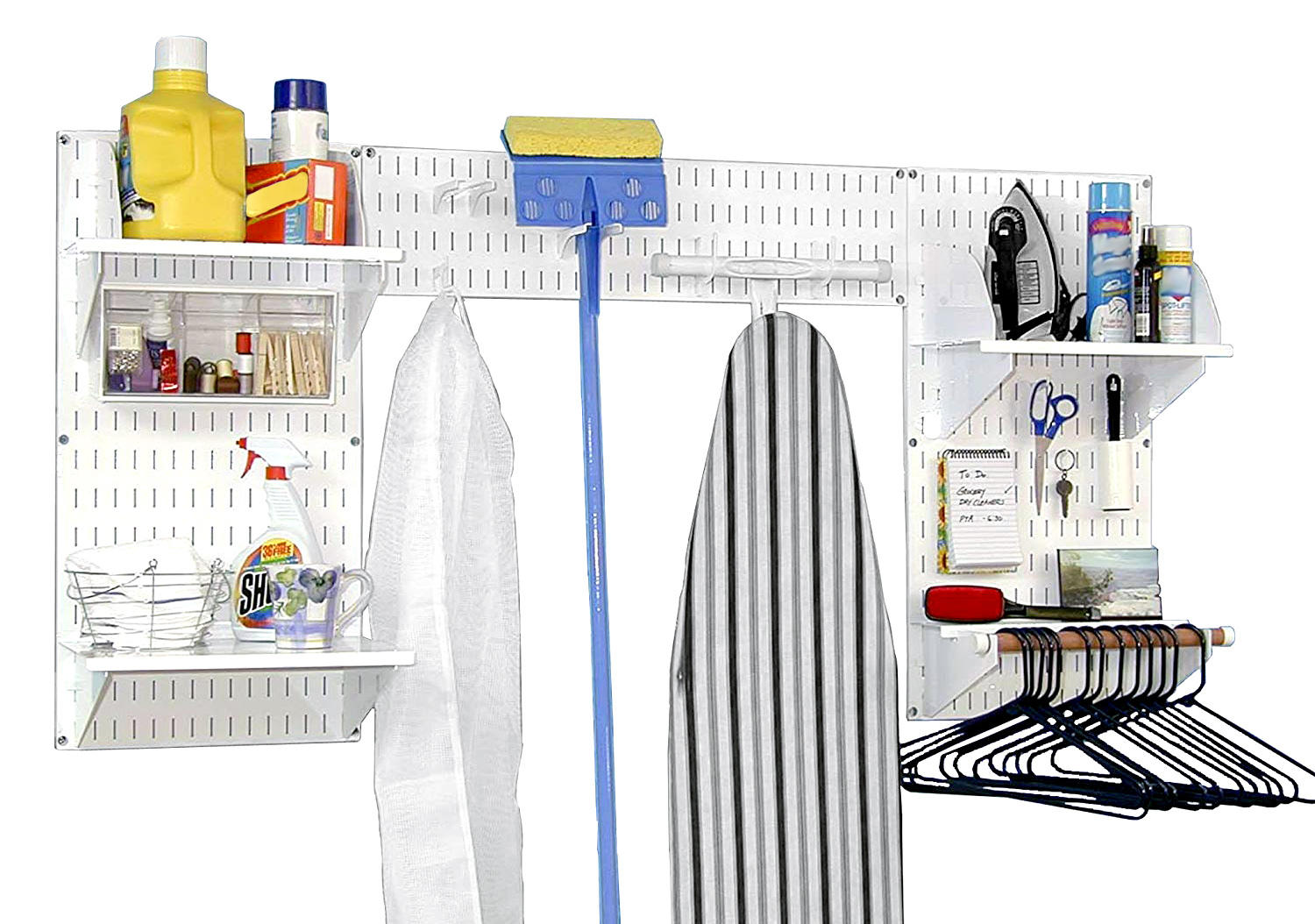 Laundry Room Wall Organizer For Ironing Boards and Broom Wall Storage Laundry Room Wall Organizer For Ironing Boards and Broom Wall Storage