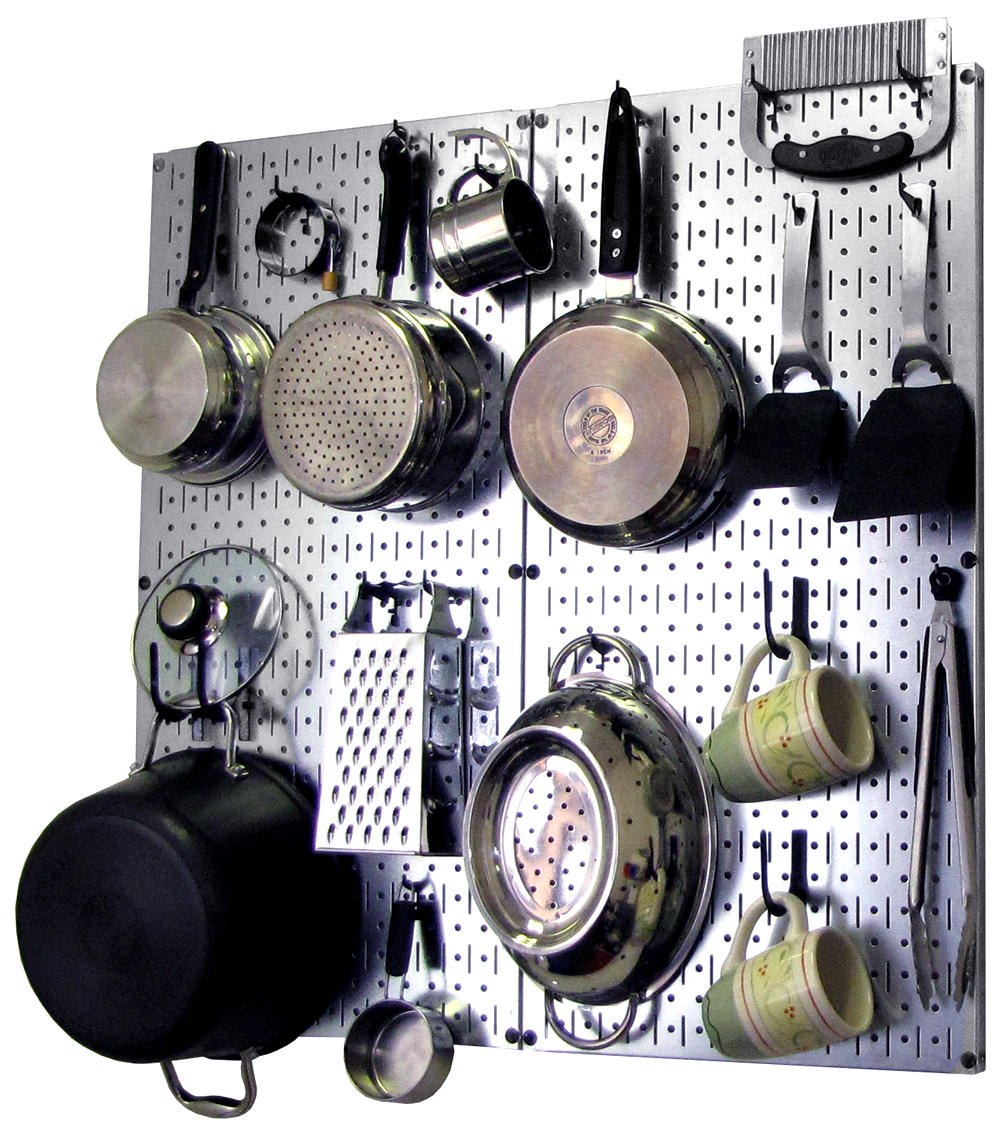 Steel Kitchen Pegboard Organizer Steel Kitchen Pegboard Organizer