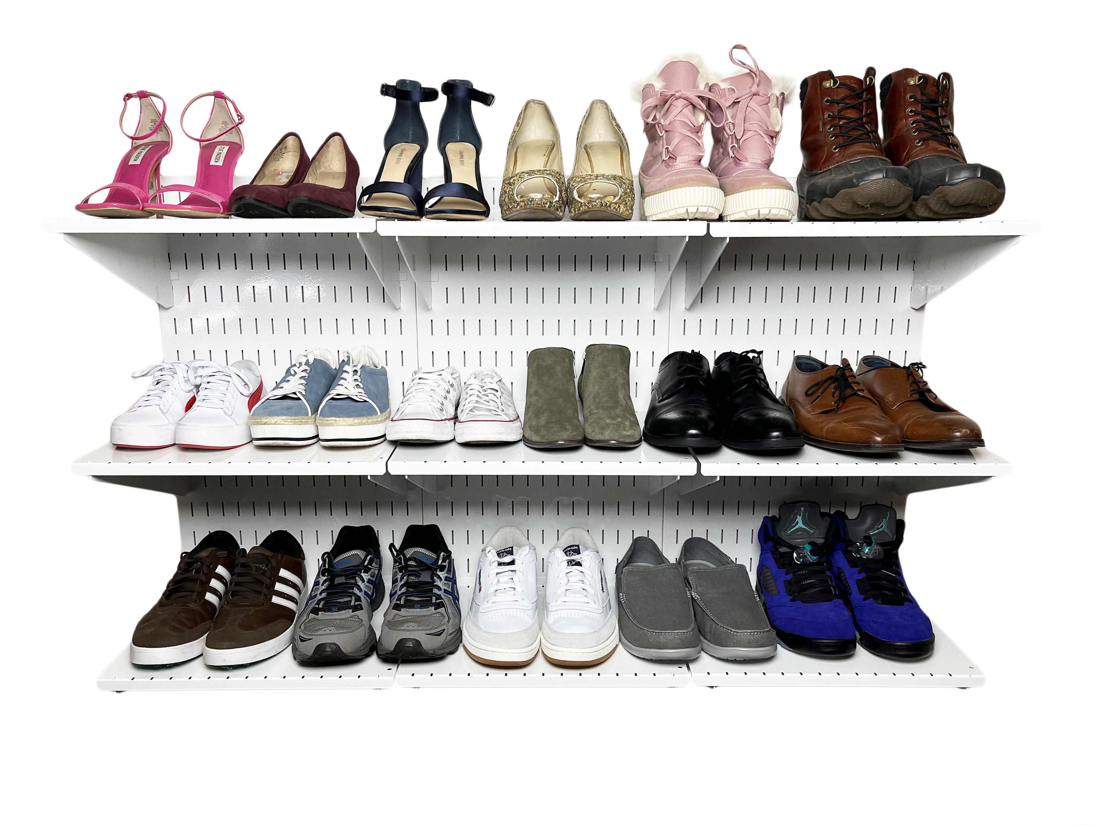 Closet Shelf Shoe Wall Clothes Hanger Rack Sneaker Storage