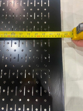 Measure Pallet Rack Pegboard Width