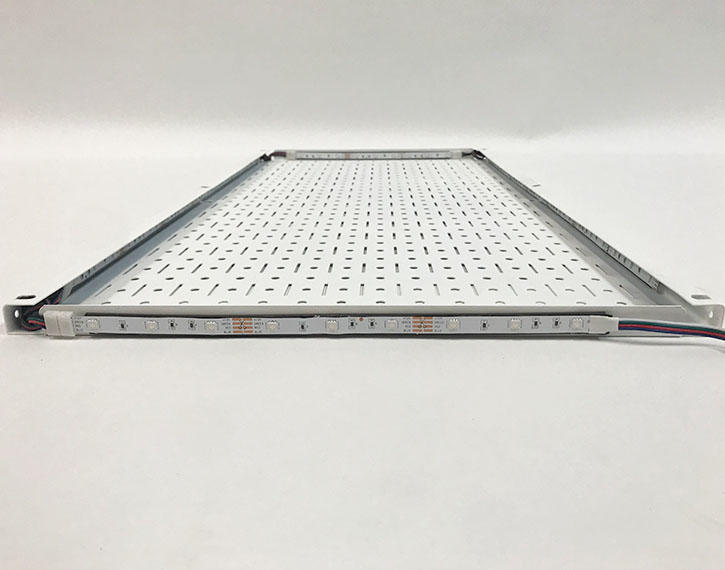 Inside of Wall Control Pegboard With RGB Lights Attached Inside of Wall Control Pegboard With RGB Lights Attached