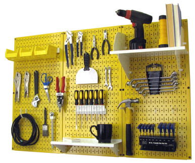 4ft Metal Pegboard Garage Wall Tool Organizer