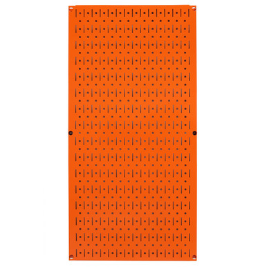 Kit De Rangement Mural Wall Control Pour Outils De Jardin - Panneau Métal 32x32 Cm Orange + Accessoires Noirs