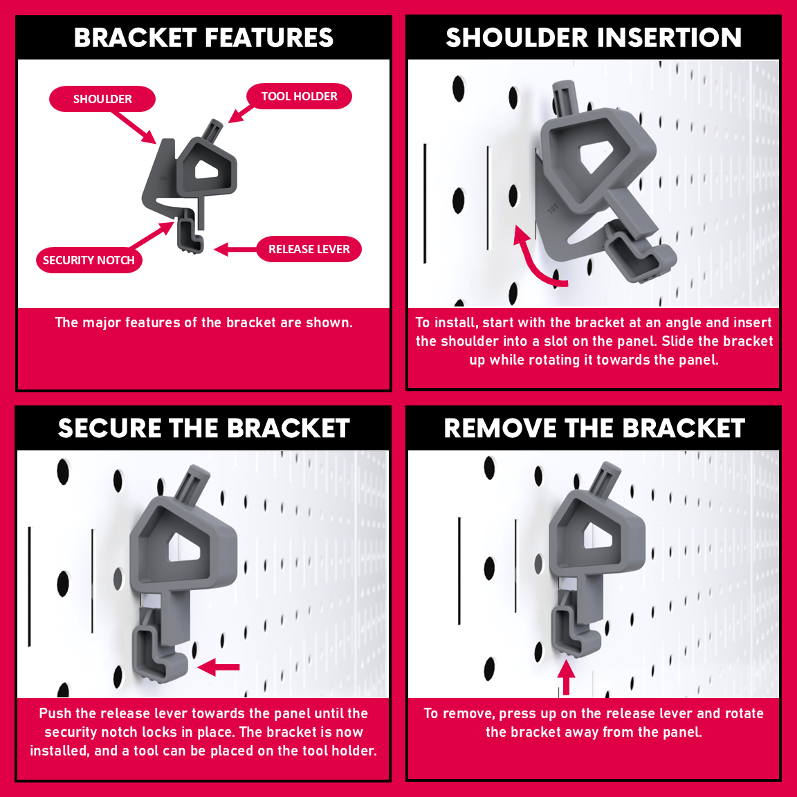 TROPEK™ 1/4" Drive Socket Bracket Features and Installation Guide