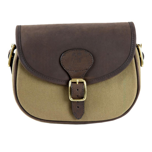 Teales Huntsman Oiled Leather & Khaki Canvas Cartridge Bag